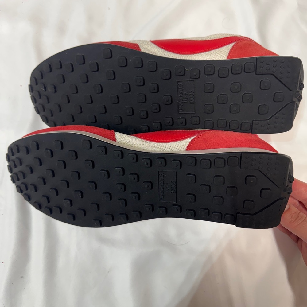 Nike Men’s Red and White Low-Profile Retro Sneakers - Picture 3 of 5